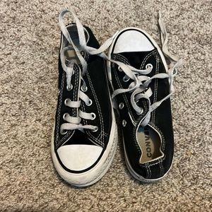 Kids Platform Black Converse Lows
